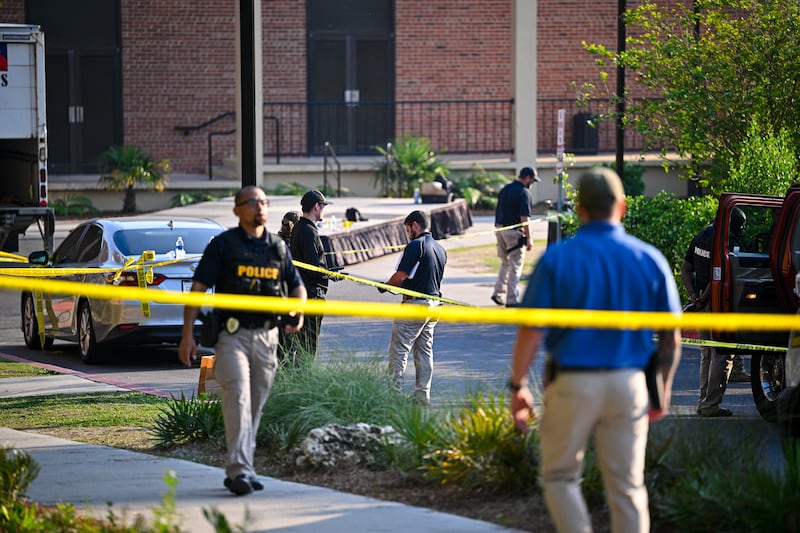 Police investigate the scene at Florida State University on April 17, 2025 in Tallahassee.