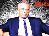 A photo illustration of of RFK Jr. for The Daily Beast podcast.