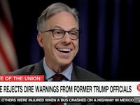 Jake Tapper laughs in JD Vance's face on CNN's State of the Union With Jake Tapper and Dana Bash.