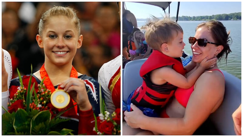 Shawn Johnson and her son