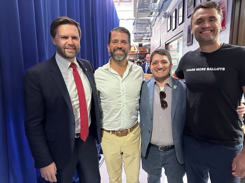 JD Vance, Donald Trump Jr., Charlie Kirk