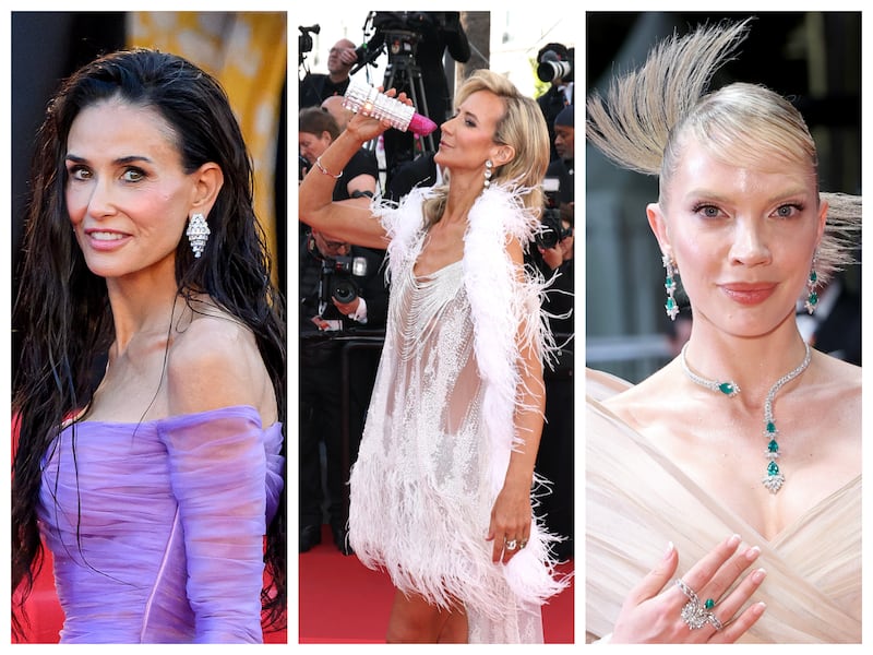 Demi Moore, Lady Victoria Hervey and Kate Alexeeva at the Cannes Film Festival 2026.