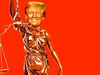 Donald Trump on Lady Liberty