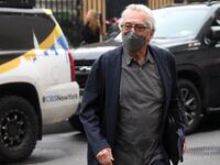 Robert De Niro arrives at United States Court in Manhattan to a federal gender discrimination lawsuit trial against him in New York City, Oct. 30, 2023.