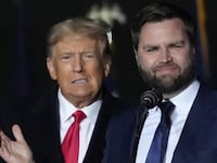 Former U.S. President Donald Trump and then Republican candidate for U.S. Senate JD Vance