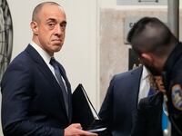 Emil Bove, then Donald Trump’s personal attorney, returns to the courtroom after a recess on the second day of his criminal trial.