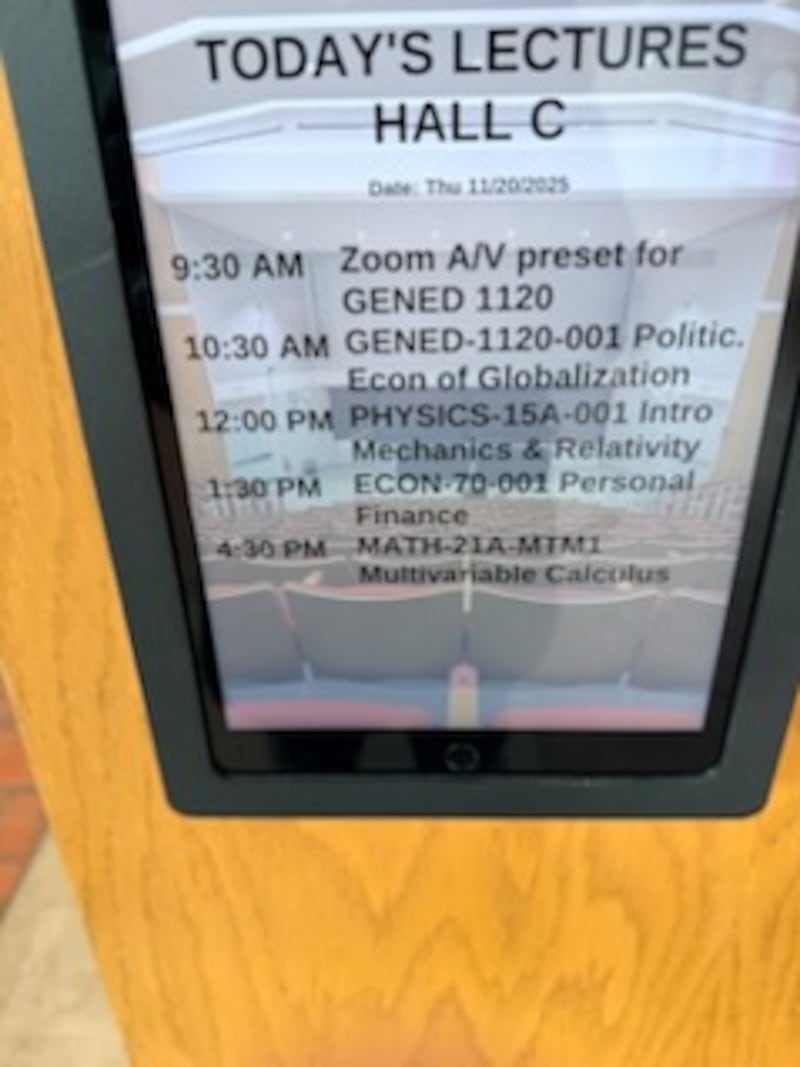 Lecture Hall schedule for the Larry Summers lecture