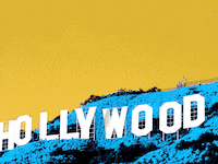 An illustration including Tom Cruise stealing the 'W' from the Hollywood sign