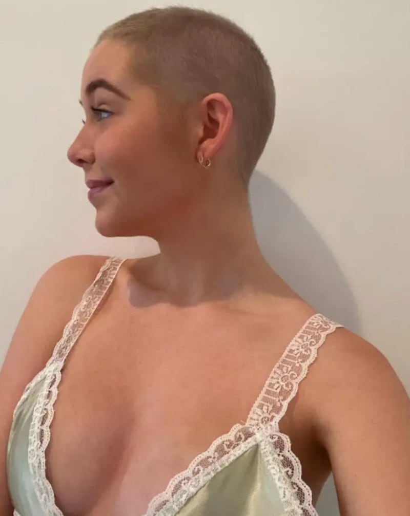 The actress said she accepted that a buzz cut was the only option as she battled breast cancer.