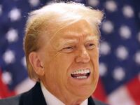Donald Trump speaks during a press conference at 40 Wall Street on March 25, 2024 in New York City.