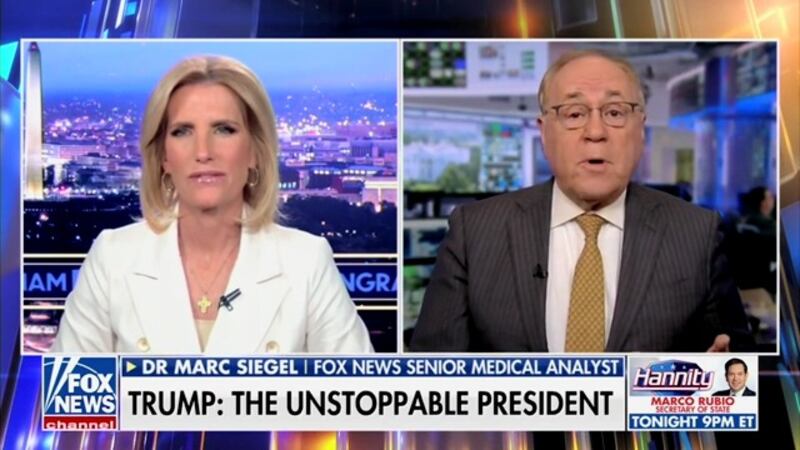 Ingraham and Dr Siegel desperately try to defend Trump.