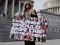Celebrity hotel heiress Paris Hilton poses for photographs outside the U.S. Capitol on the day the House of Representatives is set to vote on The Stop Institutional Child Abuse Act on December 17, 2024 in Washington, DC.