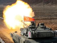 A North Korean tank firing—South Korea’s military reported firing warning shots after North Korean troops again crossed the border ahead of Vladimir Putin’s visit to Pyongyang.