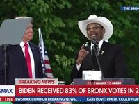 Former New York City Councilman Rubén Díaz at a rally for Donald Trump in the Bronx.