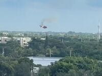 Broward Sheriff's Office helicopter crashes in Pompano Beach, Florida, U.S., August 28, 2023.