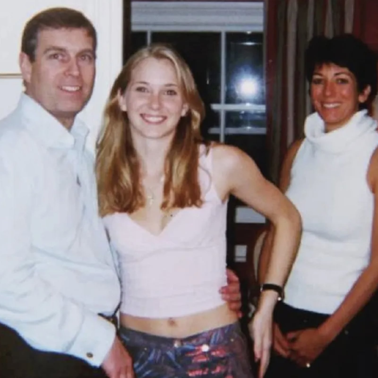 Andrew, pictured in 2001 alongside Maxwell and his accuser Virginia Giuffre, has claimed this