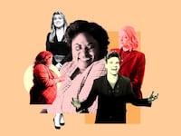 illustration includes Kelly Clarkson, Danielle Brooks in The Color Purple, The Other Two, Sarah Snook in Succession, and Da’Vine Joy Randolph in The Holdovers