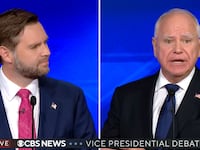 JD Vance, left, and Tim Walz.