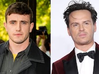Side-by-side images of Paul Mescal and Andrew Scott