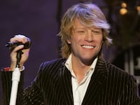 Jon Bon Jovi performs on stage during the 32nd Annual "American Music Awards" on November 14, 2004, in Los Angeles, California.