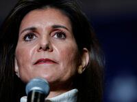 Nikki Haley speaks during a campaign event.