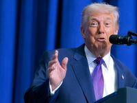 WASHINGTON, DC - FEBRUARY 19: U.S. President Donald Trump speaks during the inaugural meeting of the Board of Peace at the Donald J. Trump Institute of Peace on February 19, 2026 in Washington, DC. Assembled to raise money for the rebuilding and stabilization of Gaza, Trump's Board of Peace was formally established on the sidelines of World Economic Forum in January of 2026. (Photo by Chip Somodevilla/Getty Images)