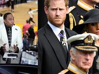 Stephen A. Smith and Prince Harry and Meghan Markle.