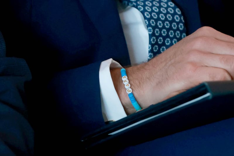 Prince William wore a friendship bracelet with the word "Papa" at the United for Wildlife Global Showcase 2024 in Cape Town, South Africa.