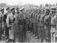 Heinrich Himmler inspecting the Galicia Division in May 1944.