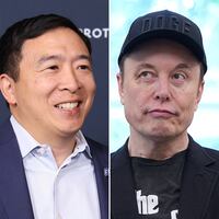 Andrew Yang and Elon Musk