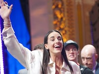 Caitlin Clark during the 2024 WNBA Draft on April 15, 2024 at the Brooklyn Academy of Music in Brooklyn, New York.
