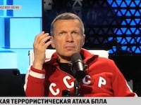 Vladimir Solovyov melts down after drone attacks in six Russian regions.
