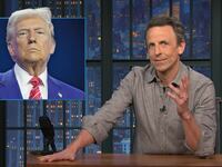 Seth Meyers talking about Trump