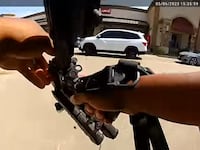 Allen, Texas mall shooter Mauricio Garcia is shot by a cop in new bodycam footage.