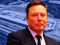 Elon Musk, Austi, TX Gigafactory illustration