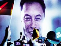 Elon Musk addresses AfD crowd in Germany.