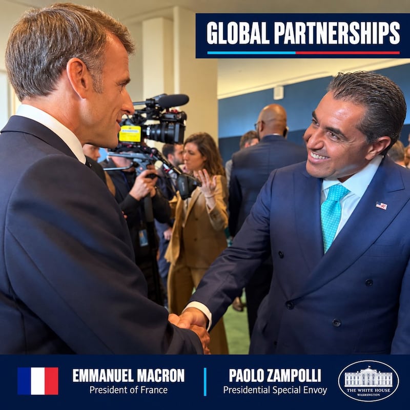 Weeks before he left his envoy role, Zampolli met world leaders at the United Nations General Assembly.