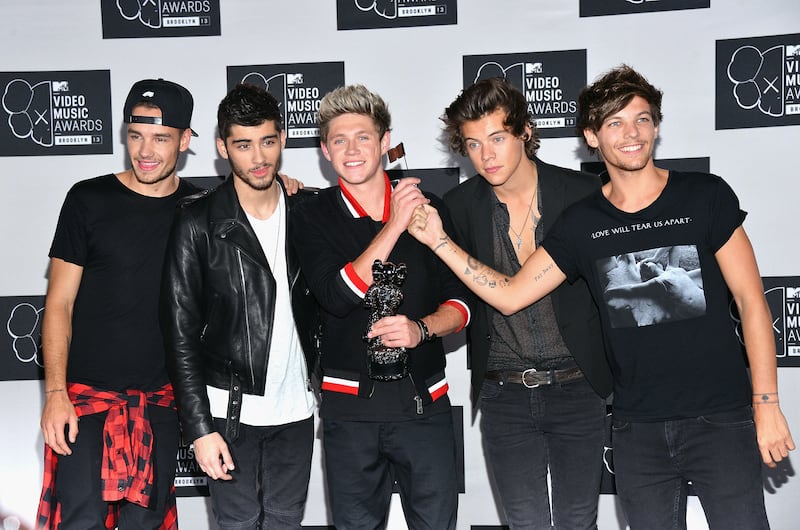 Zayn Malik used to be a member of the boy band One Direction. Pictured here at the 2013 MTV Video Music Awards with the other members: Liam Payne, Niall Horan, Harry Styles, and Louis Tomlinson.