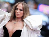 Jennifer Lopez attends the premiere of "Good Night, and Good Luck" in April in New York City.