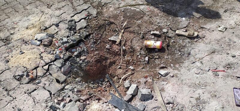Blast that struck the hospital grounds on Tuesday evening.