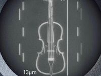 The 'world's smallest violin' created by Loughborough University physicists.