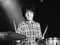 Clem Burke of Blondie playing the drums in London