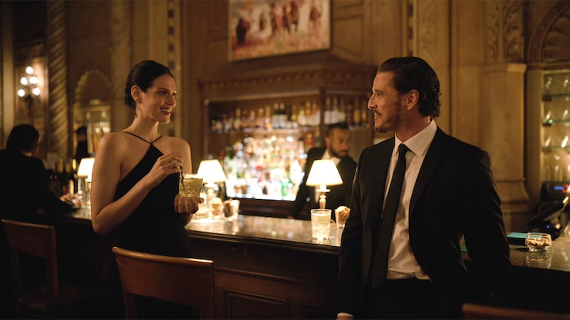 Eva Victor and Pedro Pascal in BEHEMOTH! Photo courtesy of Searchlight Pictures. © 2026 Searchlight Pictures. All Rights Reserved.