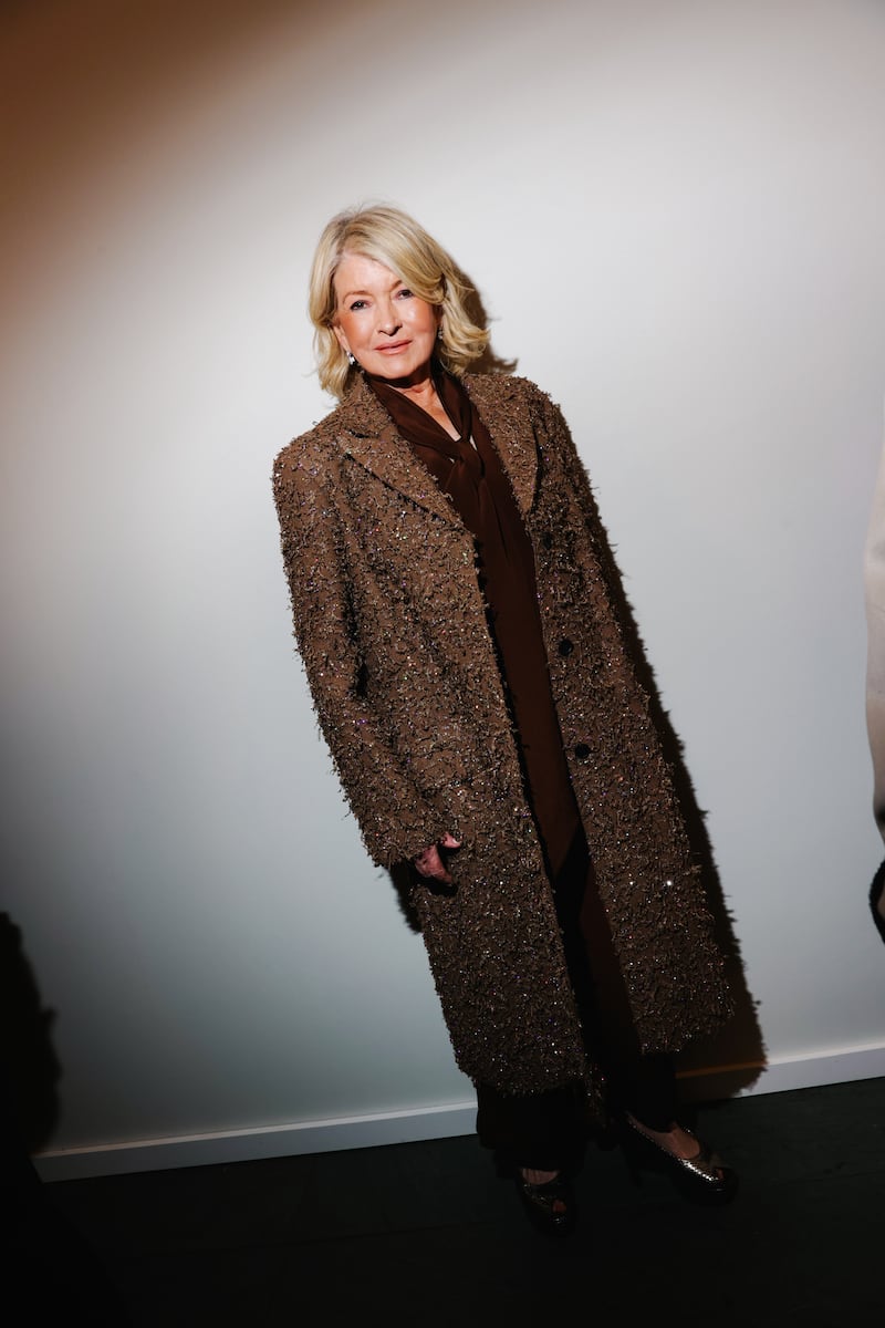 Martha Stewart at the Tory Burch Fall RTW 2025 fashion show as part of New York Fashion Week held at the Museum of Modern Art on February 10, 2025 in New York, New York.