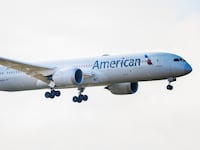 Auckland, New Zealand March 01 2025: American Airlines N830AN Boeing 787-9 Dreamliner flying towards Auckland International Airport.