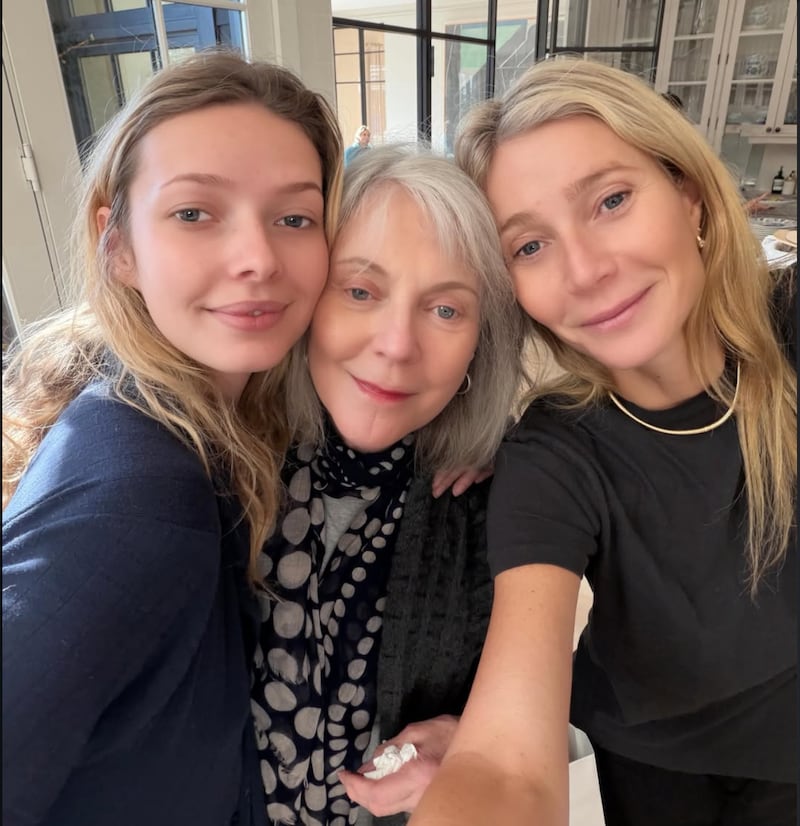 Gwyneth Paltrow poses in a selfie with her mother, Blythe Danner, and daughter, Apple Martin.
