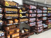 Bread aisle in Isleworth.