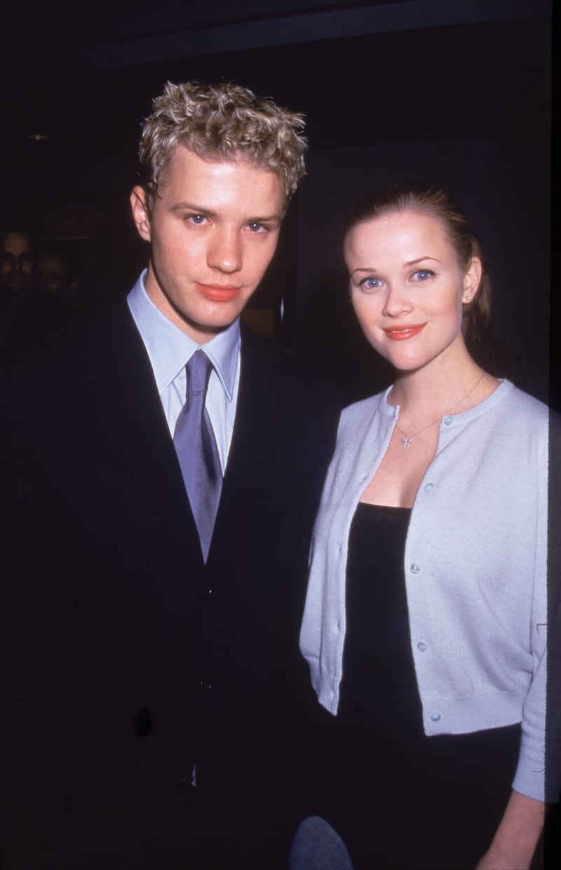 Reese Witherspoon and Ryan Phillippe in New York City, 1998.