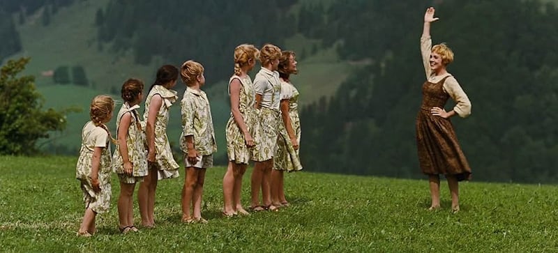 Julie Andrews poses as her character Maria Von Trapp in the 1965 film, 'The Sound of Music.'