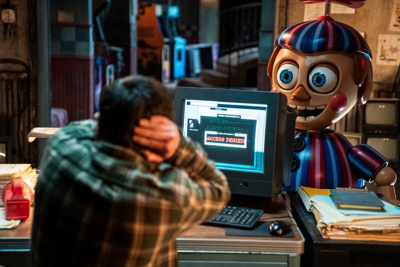 Josh Hutcherson and Balloon Boy in Five Nights at Freddy’s 2.